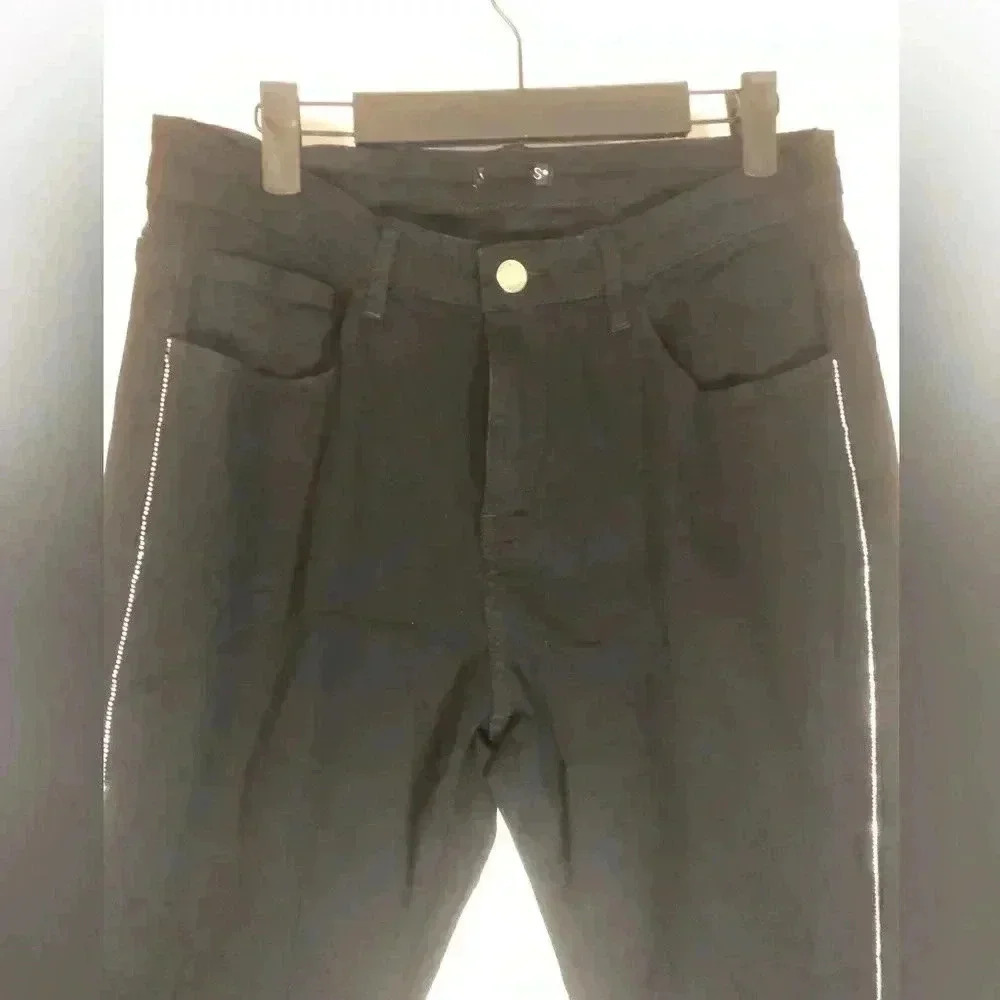 Black Jeans with Silver Large Glitter Detail - Picture 11 of 14